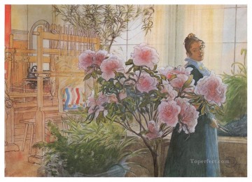 カール・ラーソン Painting - ツツジ 1906 カール・ラーソン